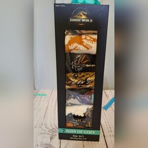 Jurassic World Kids Socks 7 Pairs Shoe Size 3-10